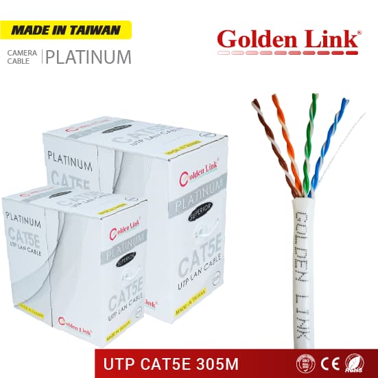 CÁP MẠNG GOLDEN LINK UTP CAT 5E TRẮNG