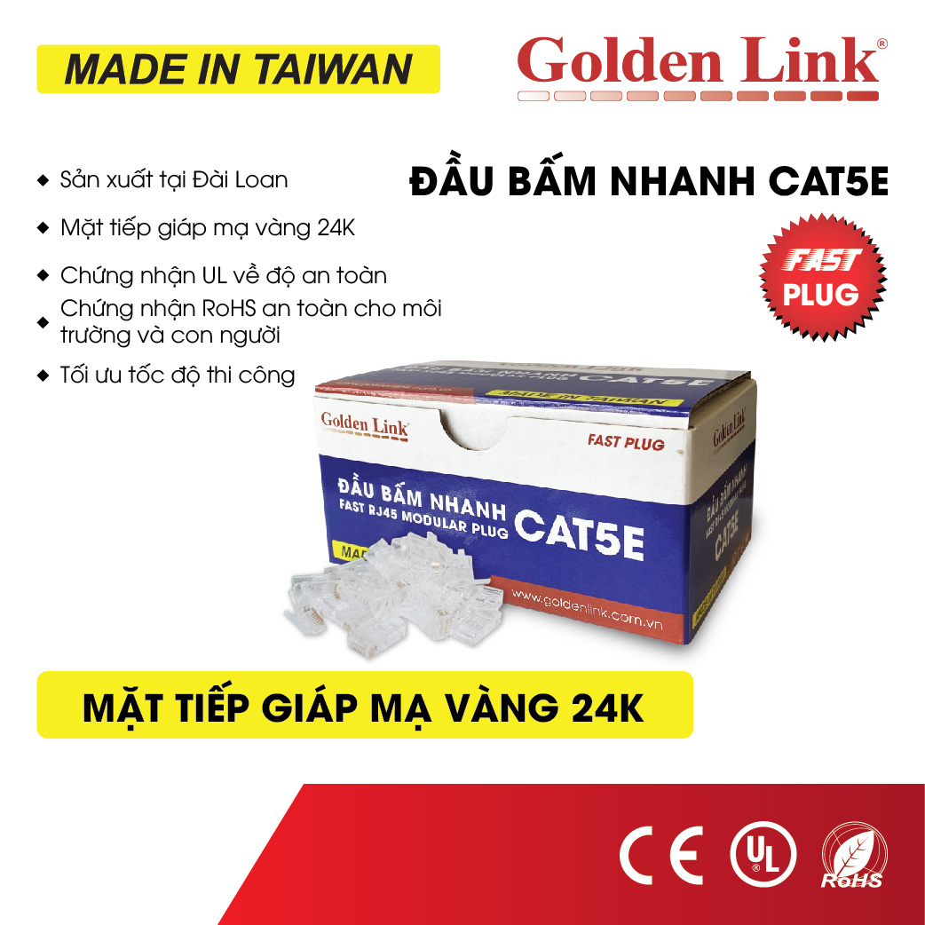 Hạt mạng xuyên thấu Goldenlink CAT5