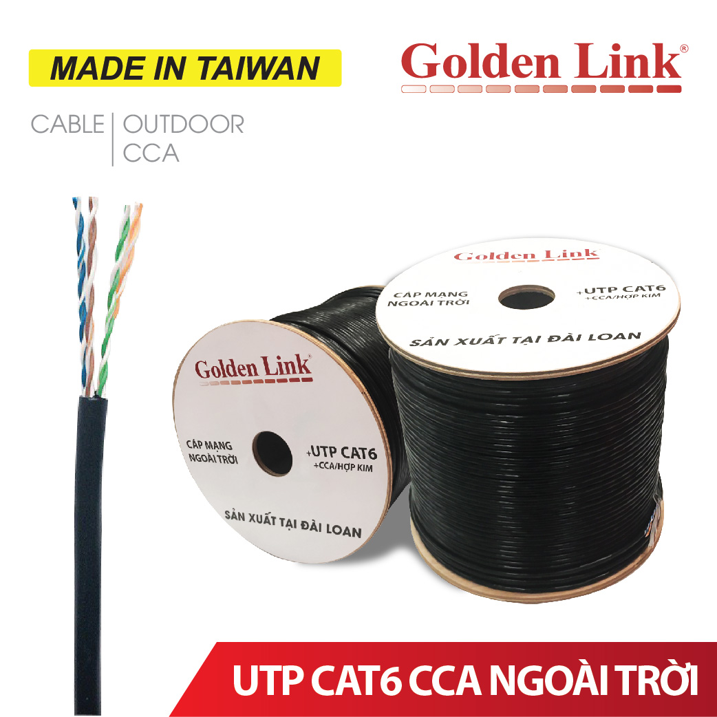 Cáp mạng GOLDENLINK CAT6 UTP OUTDOOR