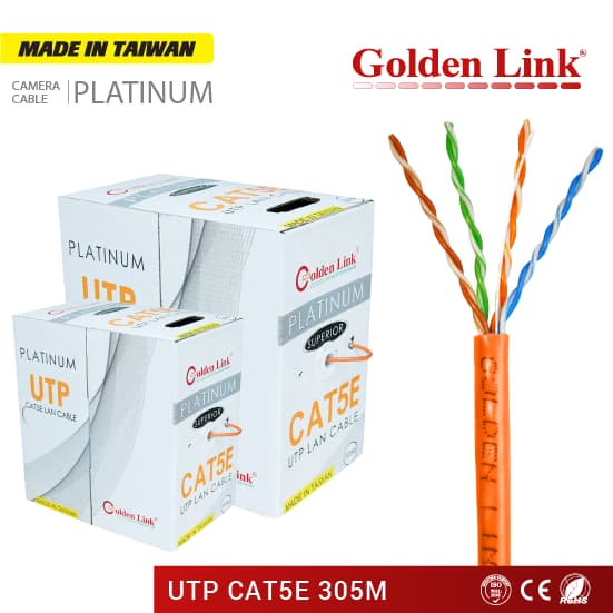 CÁP MẠNG GOLDEN LINK PLATINUM UTP CAT 5E CAM MADE IN TAIWAN